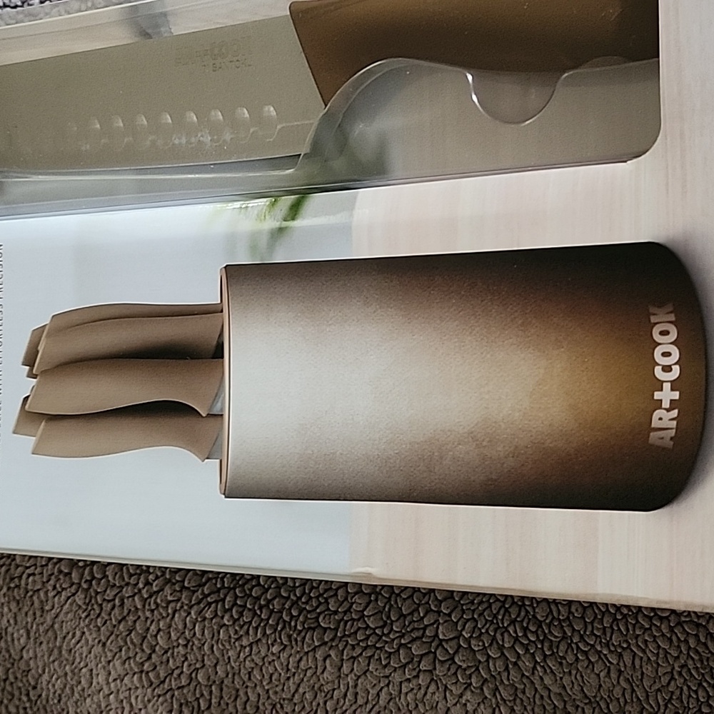 AR+COOK 8 Pieces Knife Block Set, Ombre